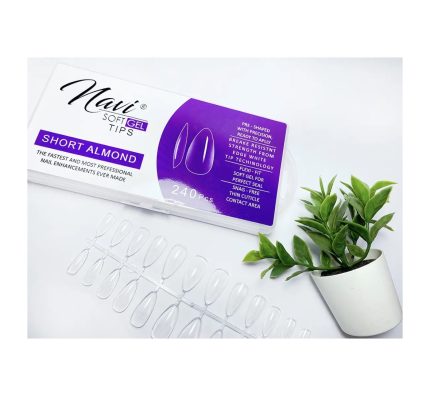Tips soft gel short almond 240 uds Navi