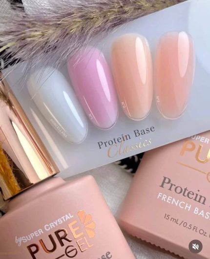 Protein base, Base Rubber 15ml  (clear, porcellana, french 1, frech 2 french 3) Super Crystal Pure Gel