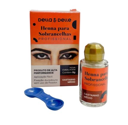 Henna 8g selecciona , negro, castaño oscuro, castaño medio, castaño claro, Della & Delle