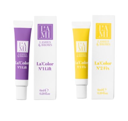 Paso 1 y 2 para Lifting de pestañas la’ color tubo de 6ml Lami Lashes