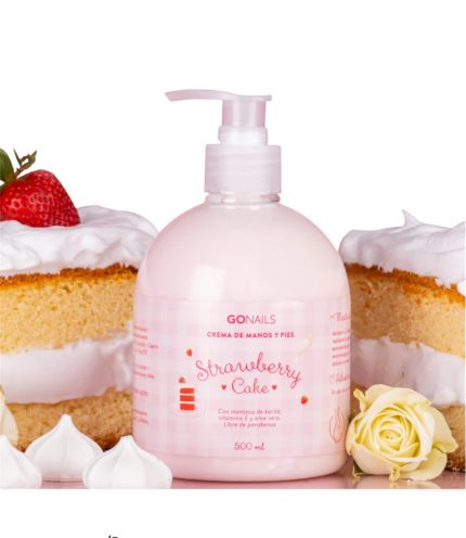 Crema Hidratante (Strawberry Cake) 500ml Go Nails