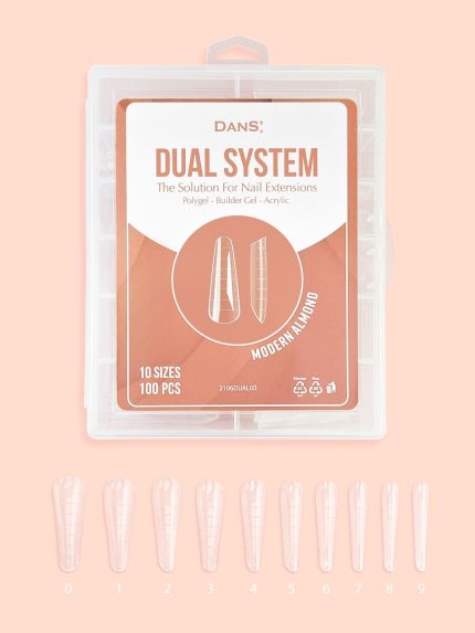 Tips Dual System Almond (almendra) 100 pcs Dans