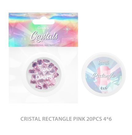 Cristales rectangle pink Dans