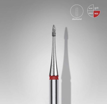 Fresa Mini Flama Aguda 1mm – Roja Staleks Pro